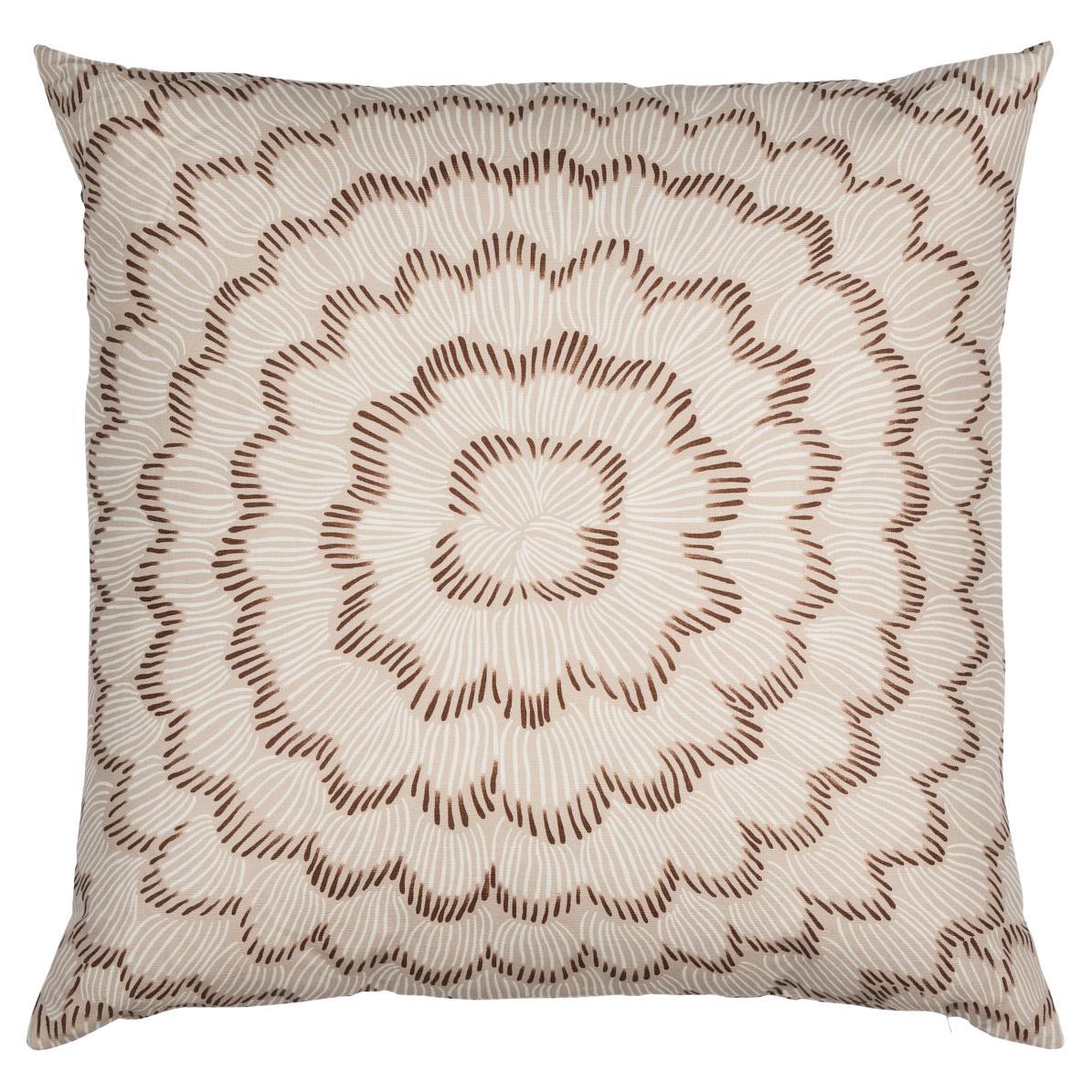Shumacher Feather Bloom 24" Pillow in Dove For Sale