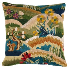 Shumacher Gerry Embroidery 14" Pillow B in Document