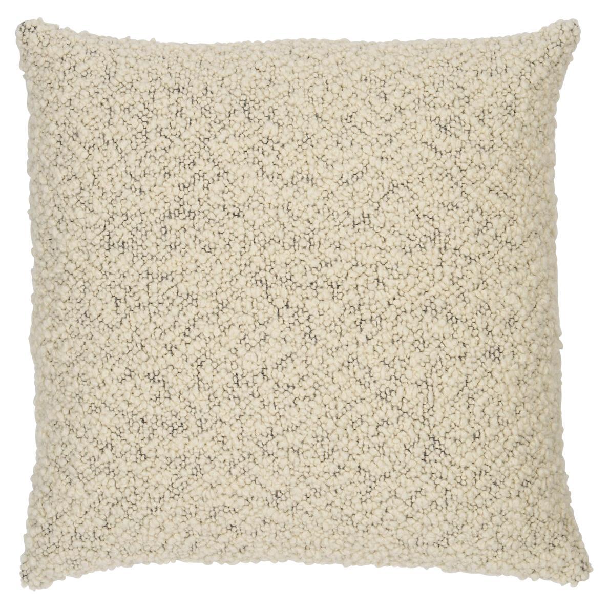 Shumacher Margarete 18" Pillow in Ivory on Charcoal For Sale