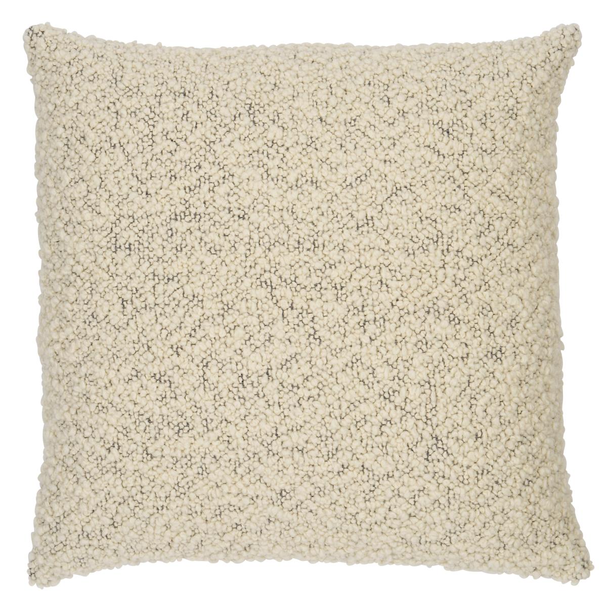 Almohada Shumacher Margarete 22" en Marfil sobre Carbón