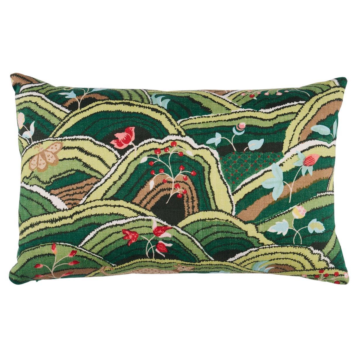 Shumacher Rolling Hills 18x12" Pillow in Green