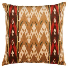Shumacher Samar Ikat Velvet 22" Pillow in Gold