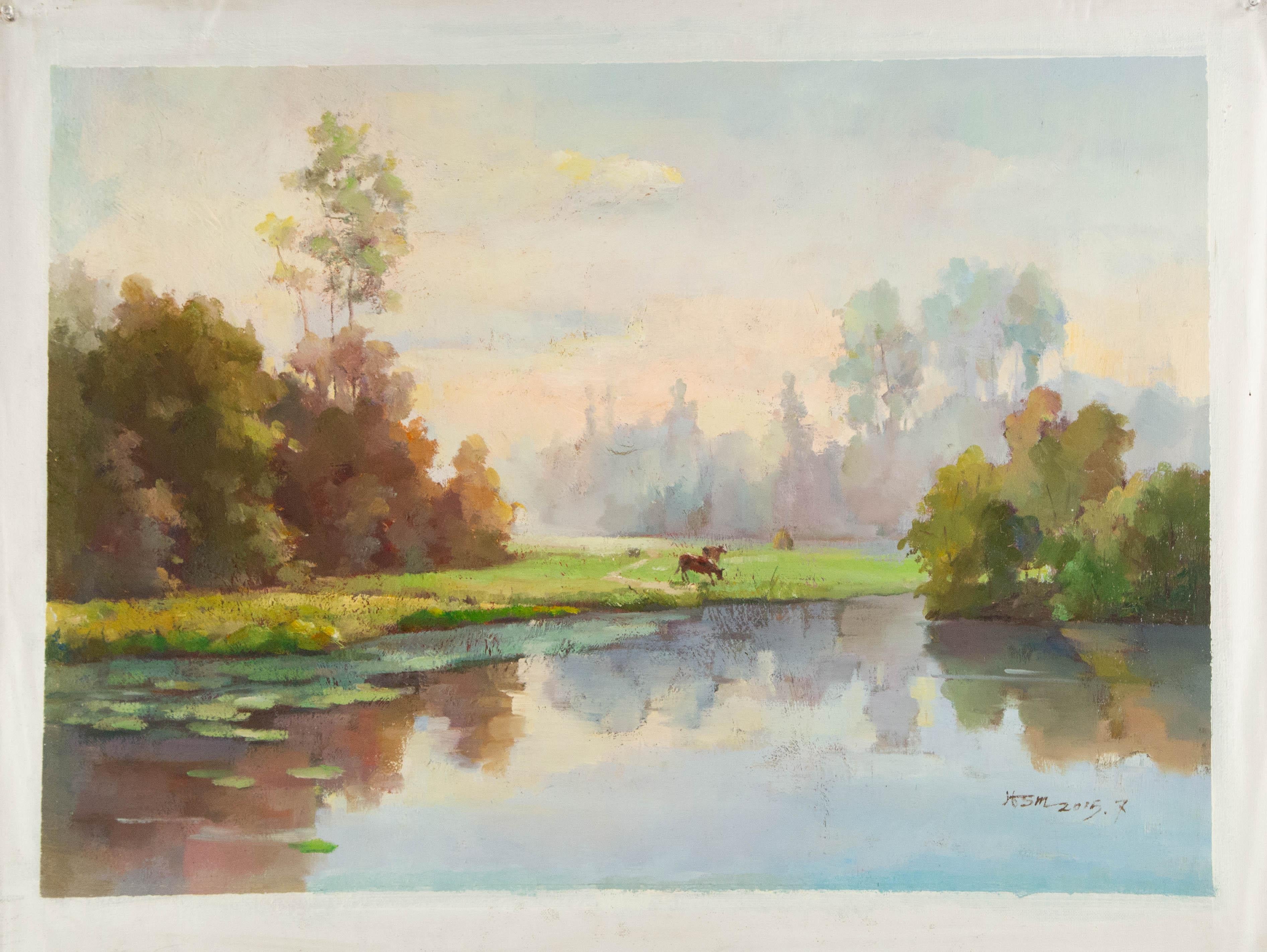 ShuMin Huang Landscape Original Oil On Canvas 