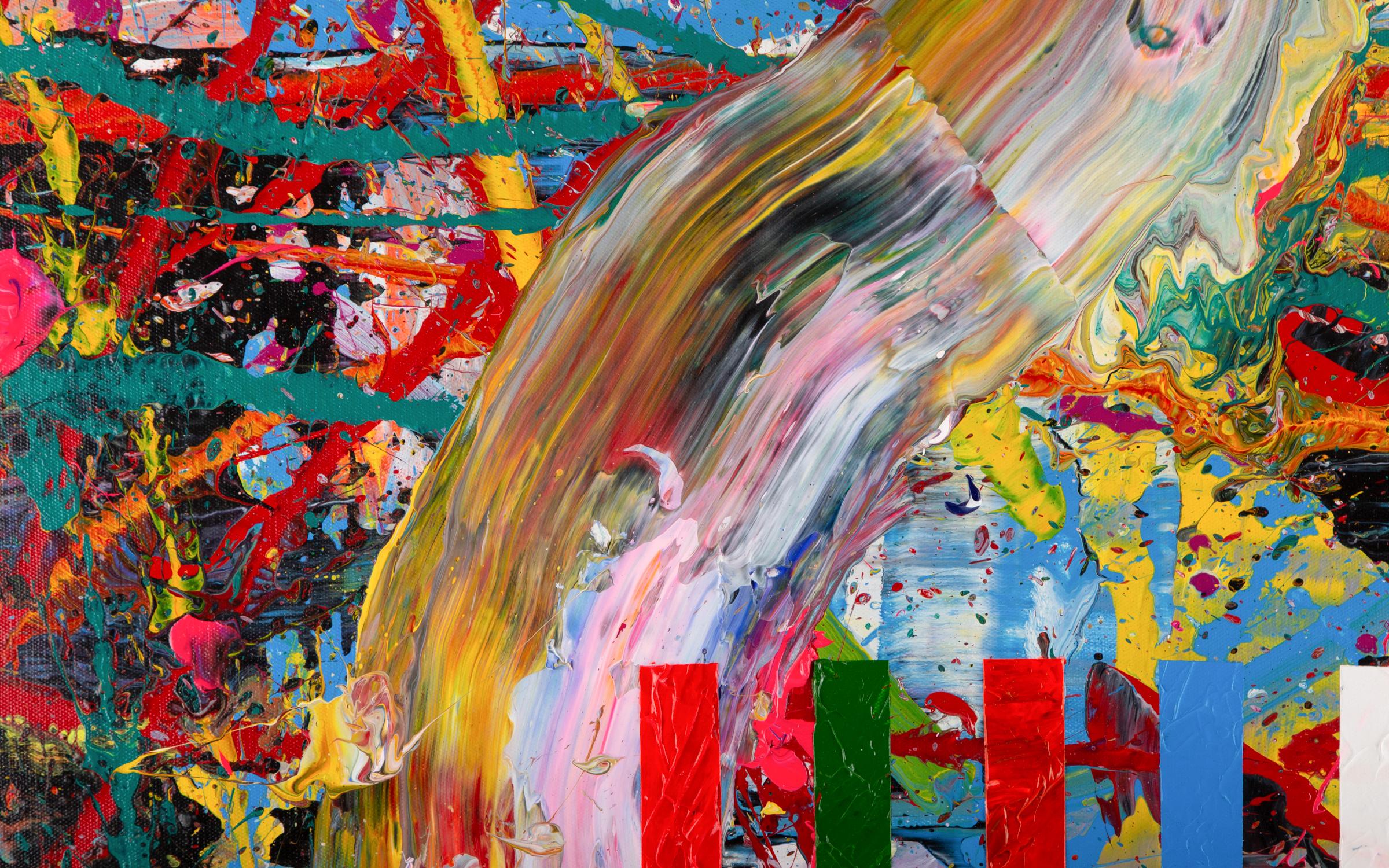 Clash of Geometries 2 - Painting by Shun Si
