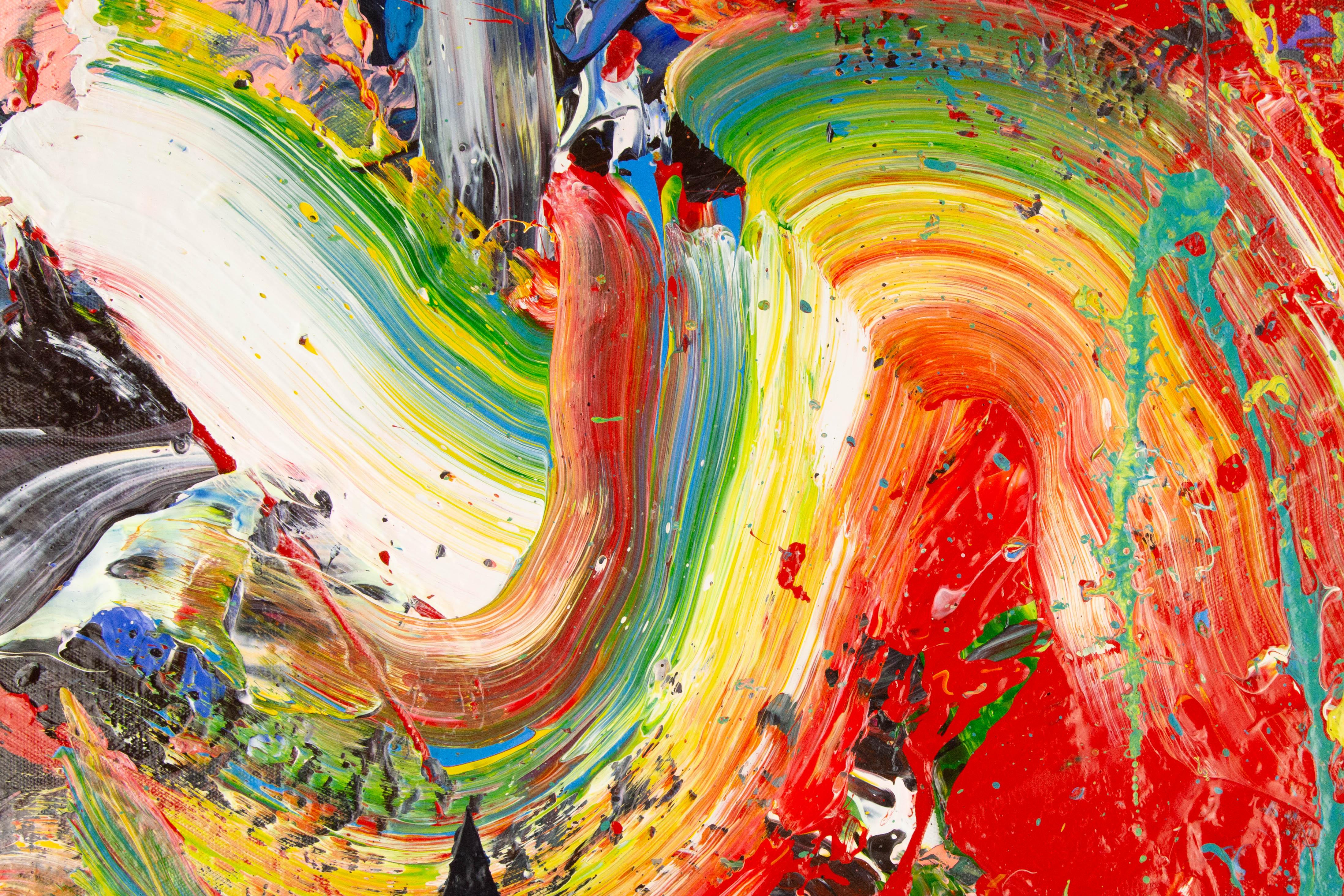 Shun Si Abstract Original Acrylic On Canvas 
