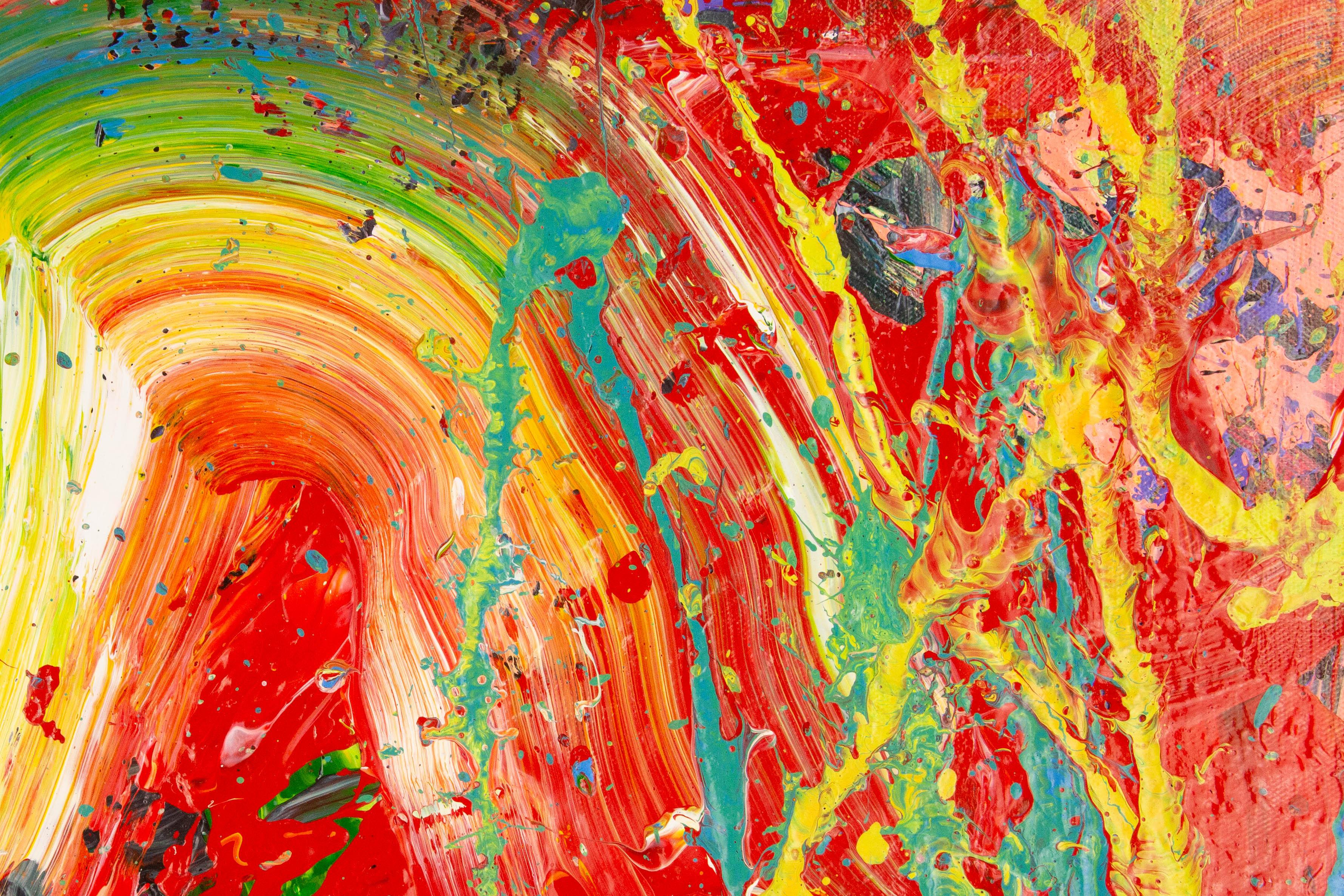 Shun Si Abstract Original Acrylic On Canvas 