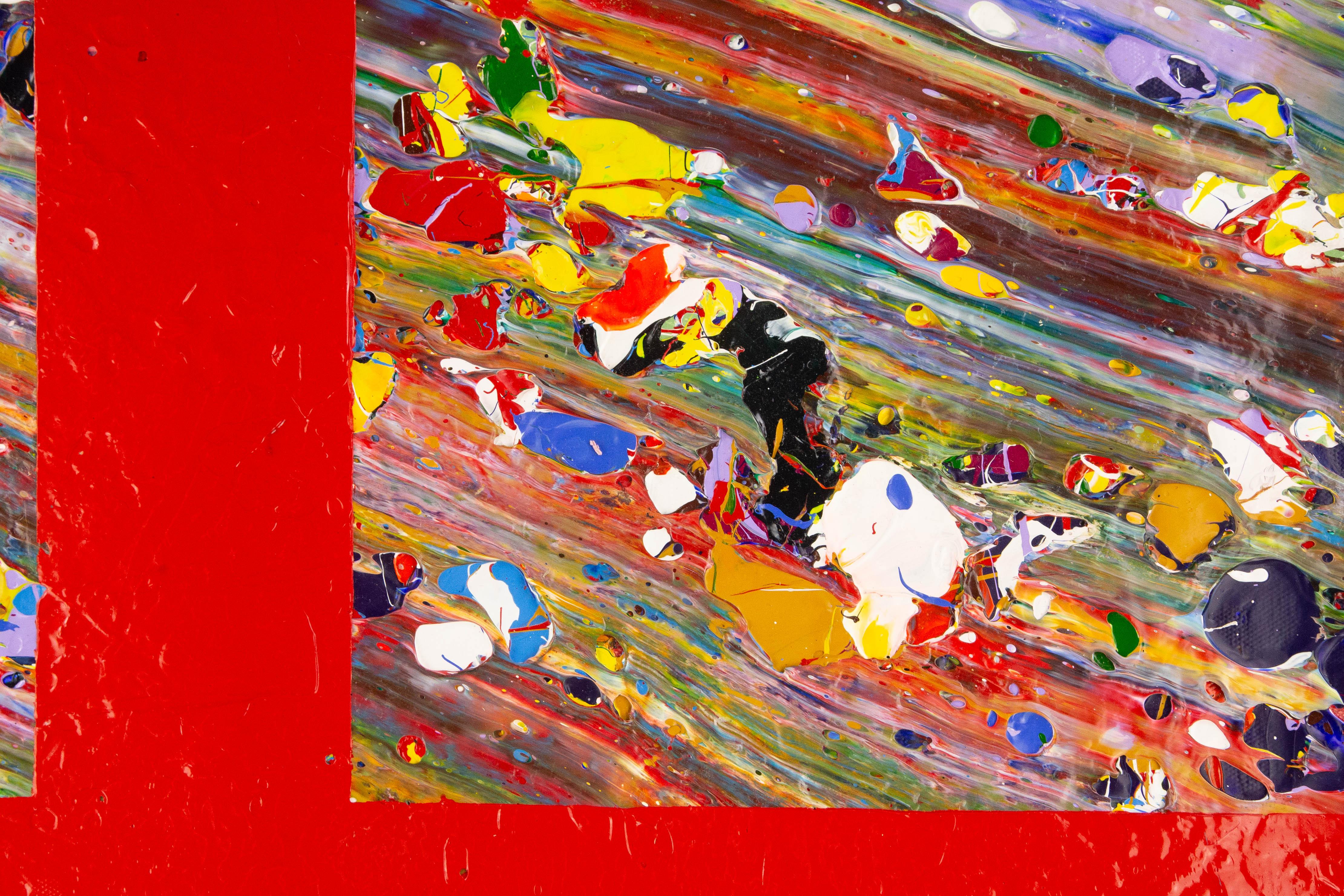 Shun Si Abstraktes Original-Acrylgemälde „Geometrie-Clash VI“, Shun Si im Angebot 3