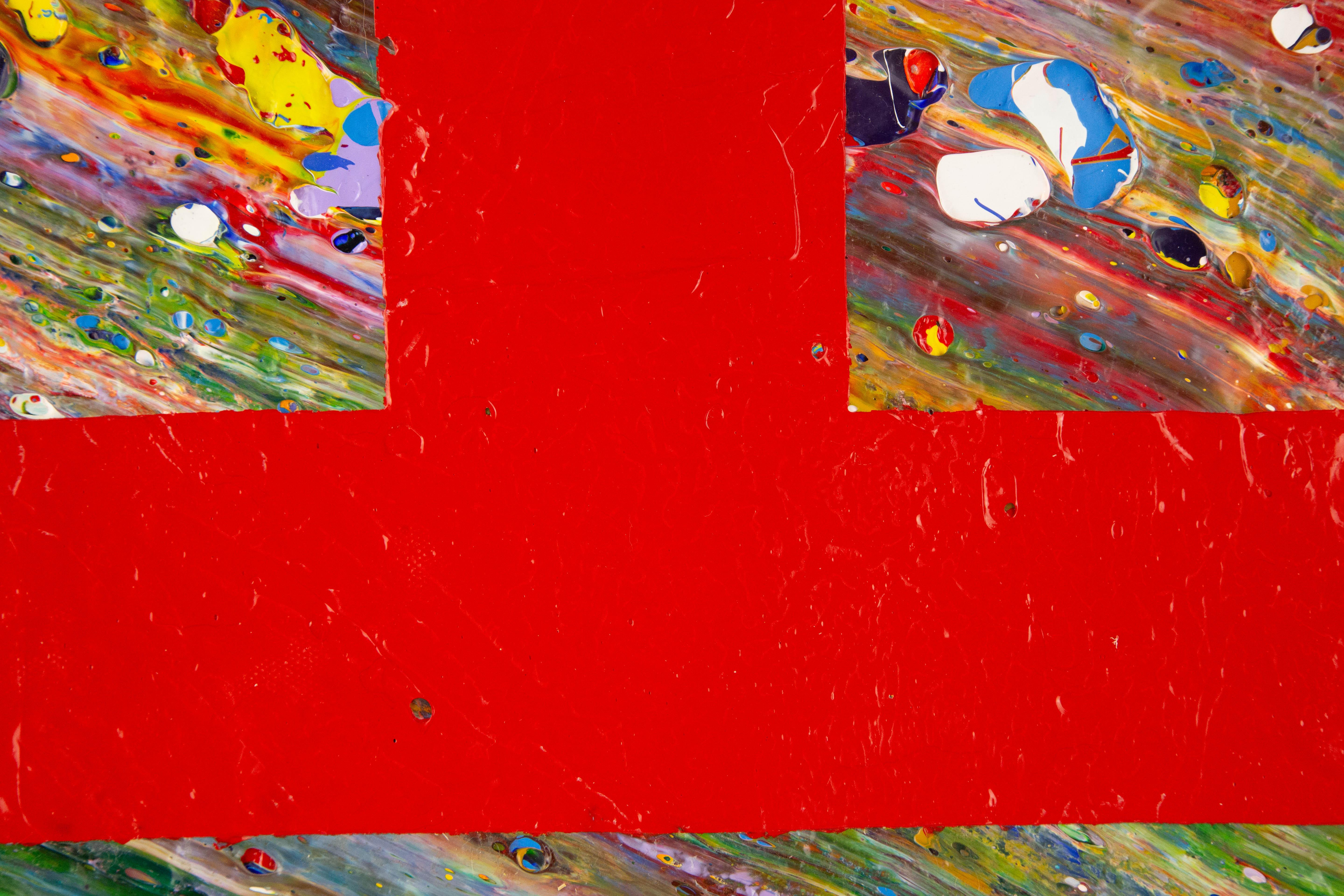 Shun Si Abstraktes Original-Acrylgemälde „Geometrie-Clash VI“, Shun Si im Angebot 5