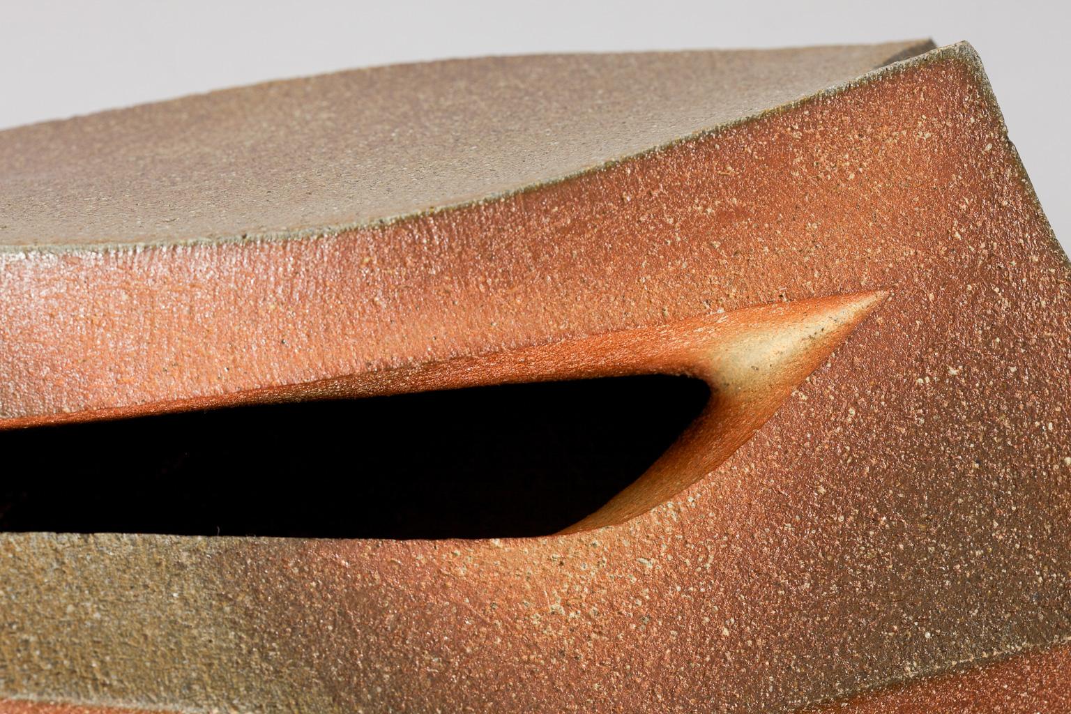 Fired Shunichi Yabe Kofu #3, Wind of Light, Bizen Stoneware, 2013 For Sale