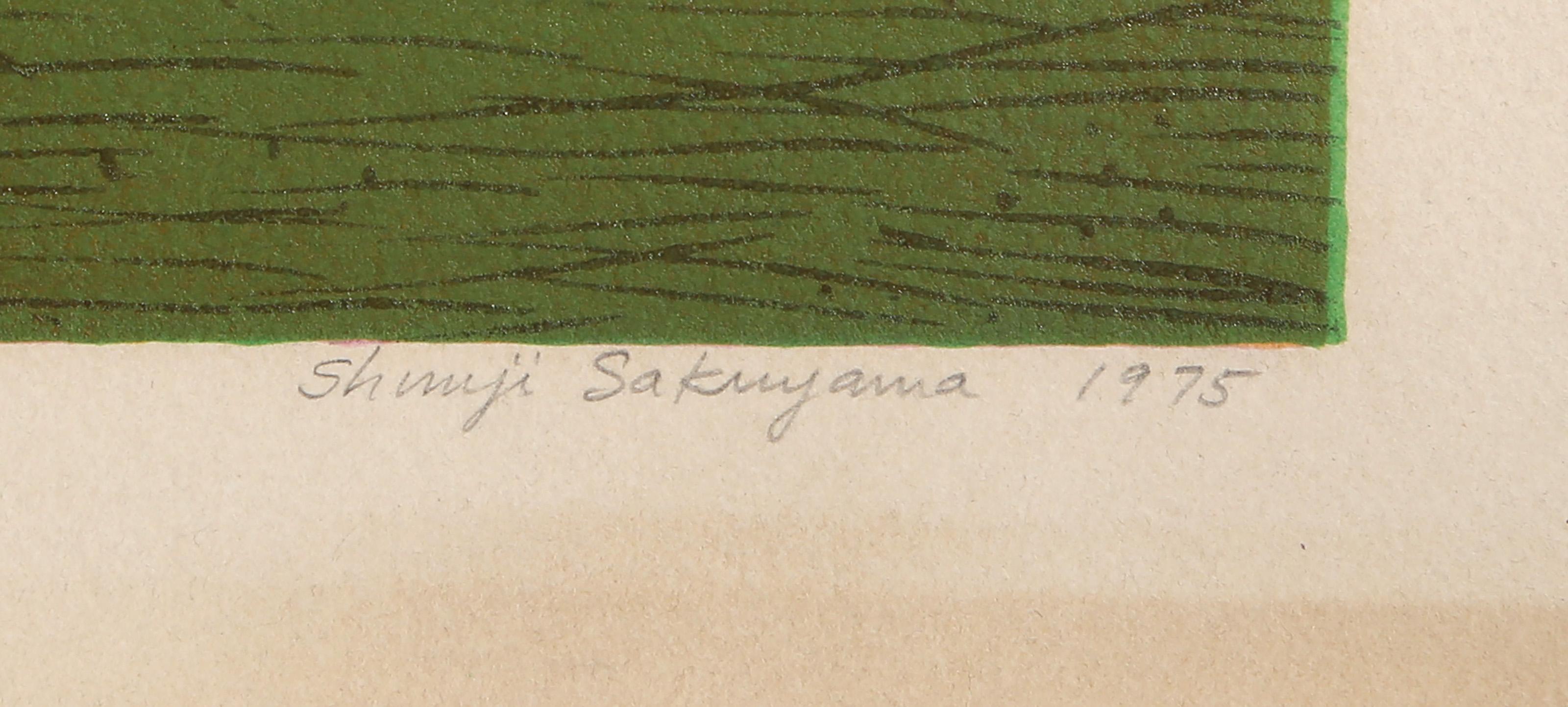 Schneidebrett, moderner Holzschnitt von Shunji Sakuyama im Angebot 3