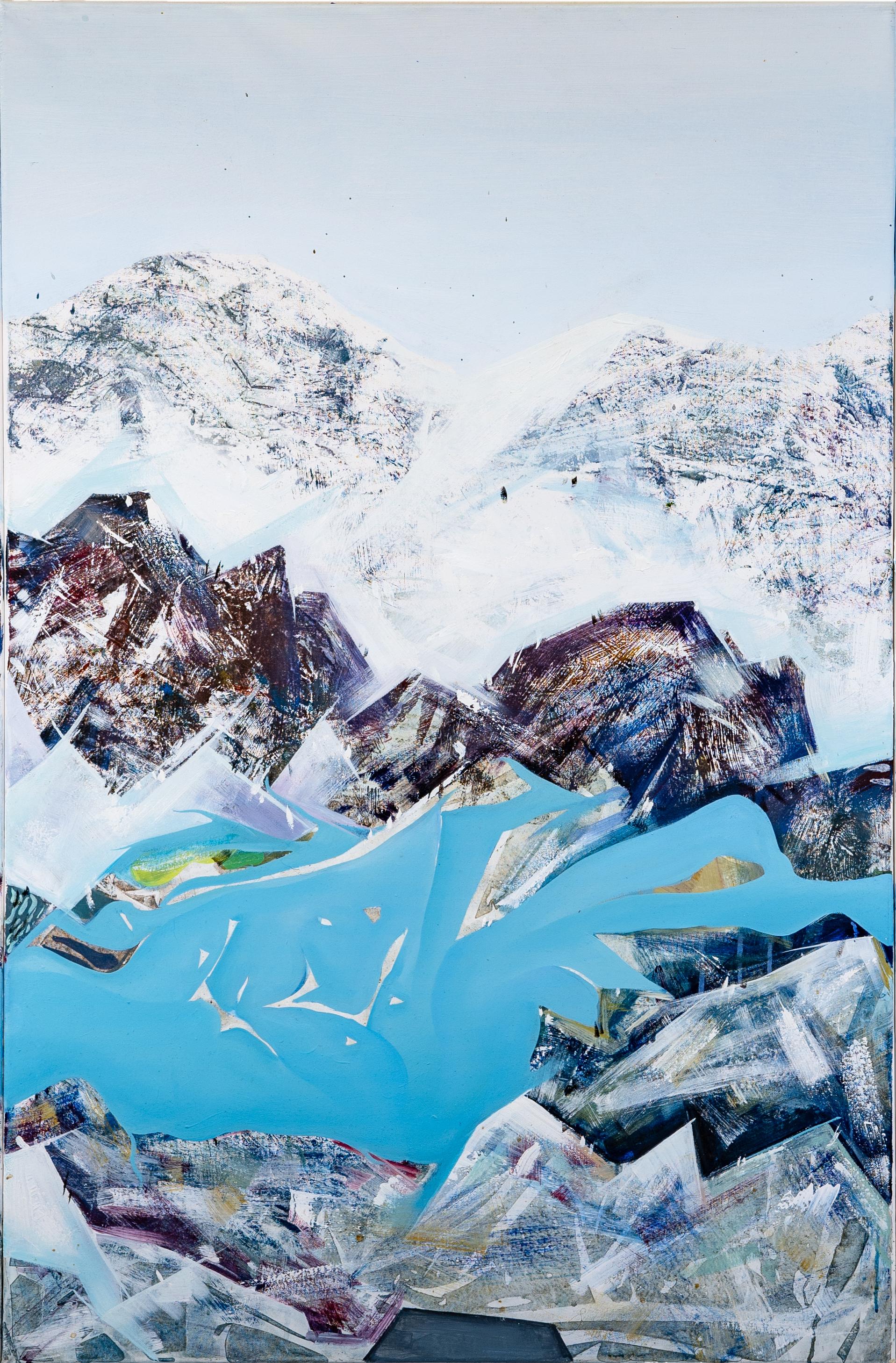 Laque de Thoune (Lake Thun) - Painting de Shuo Liu