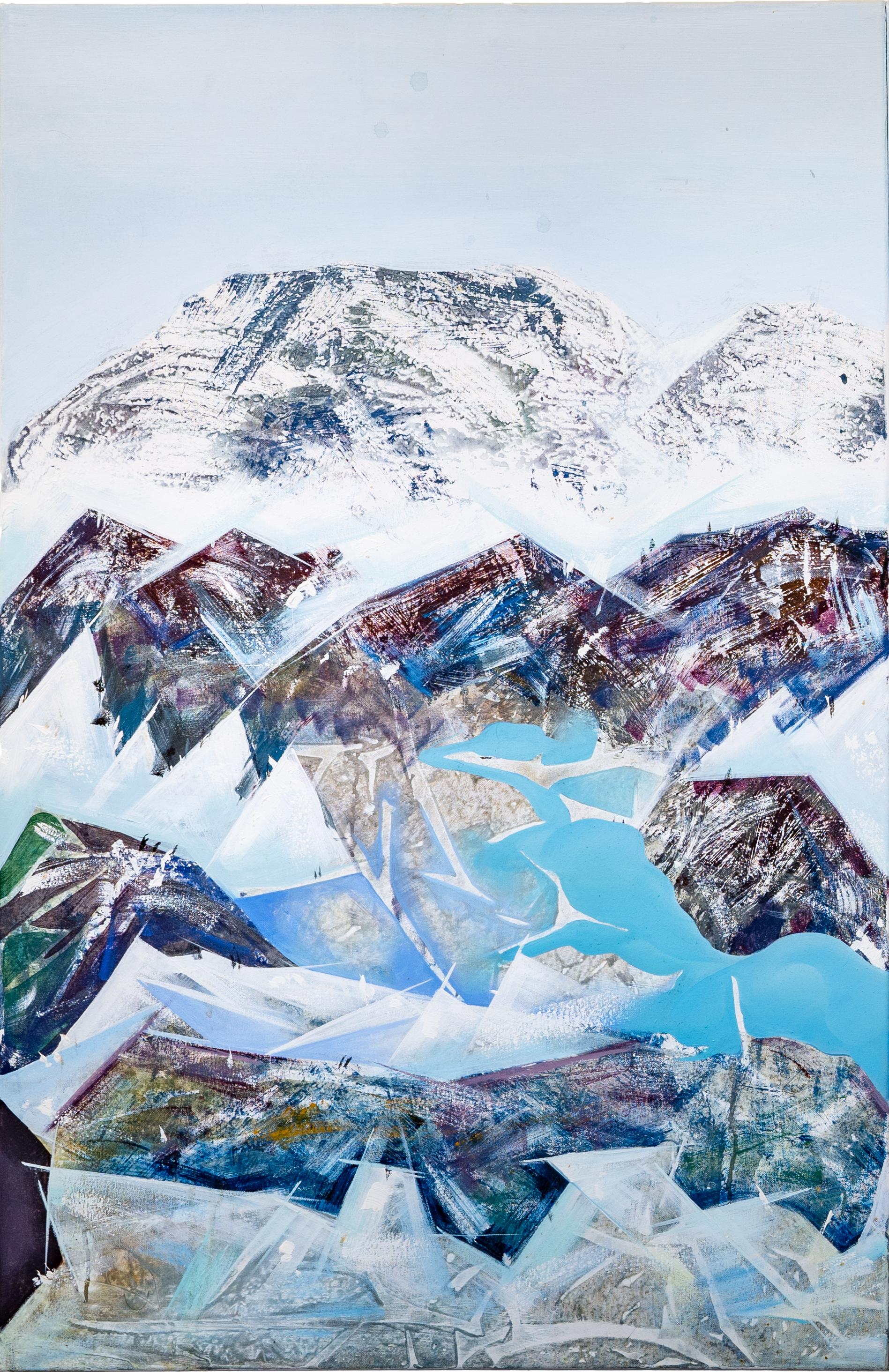 Lac de Thoune (Lake Thun) - Contemporary Painting by Shuo Liu