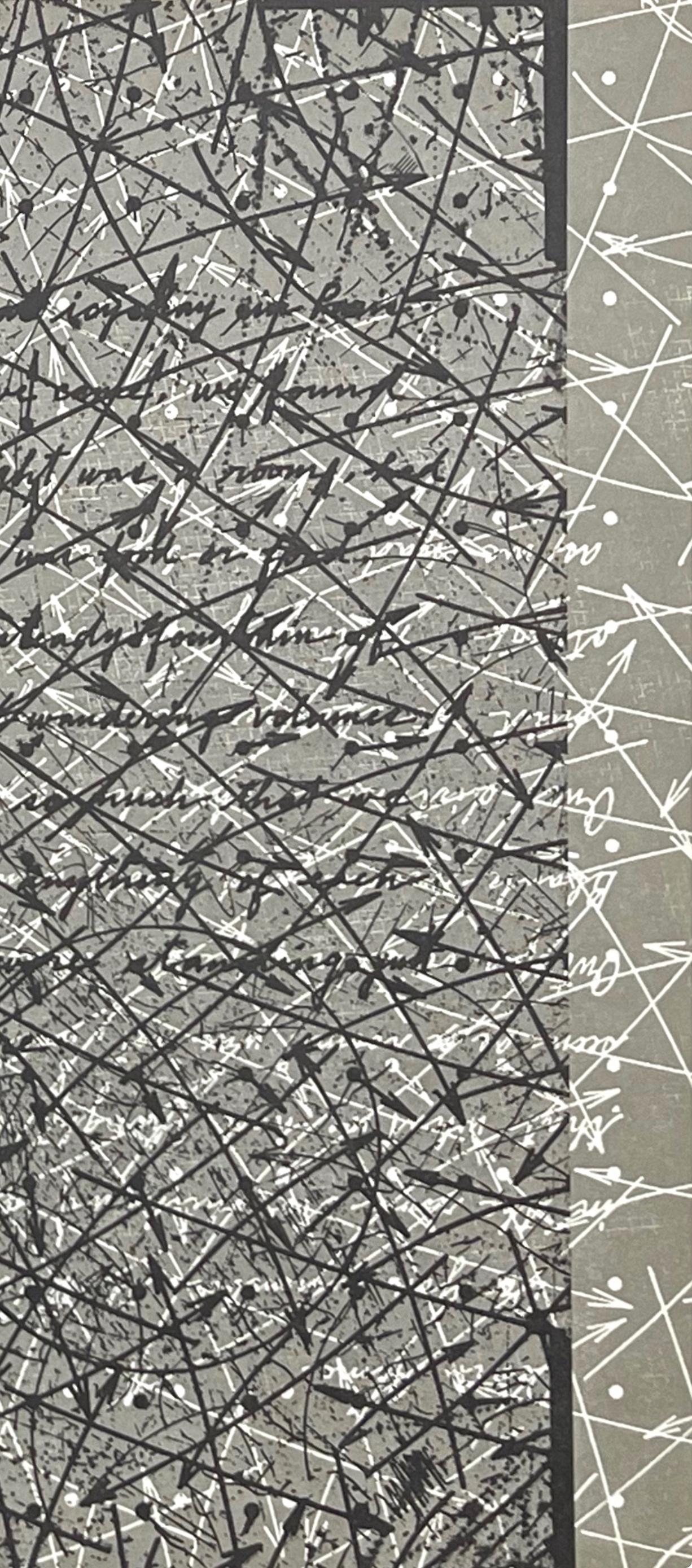 Arakawa 荒川 修作, Komposition, Derrière le miroir (nach) (Grau), Landscape Print, von Shusaku Arakawa