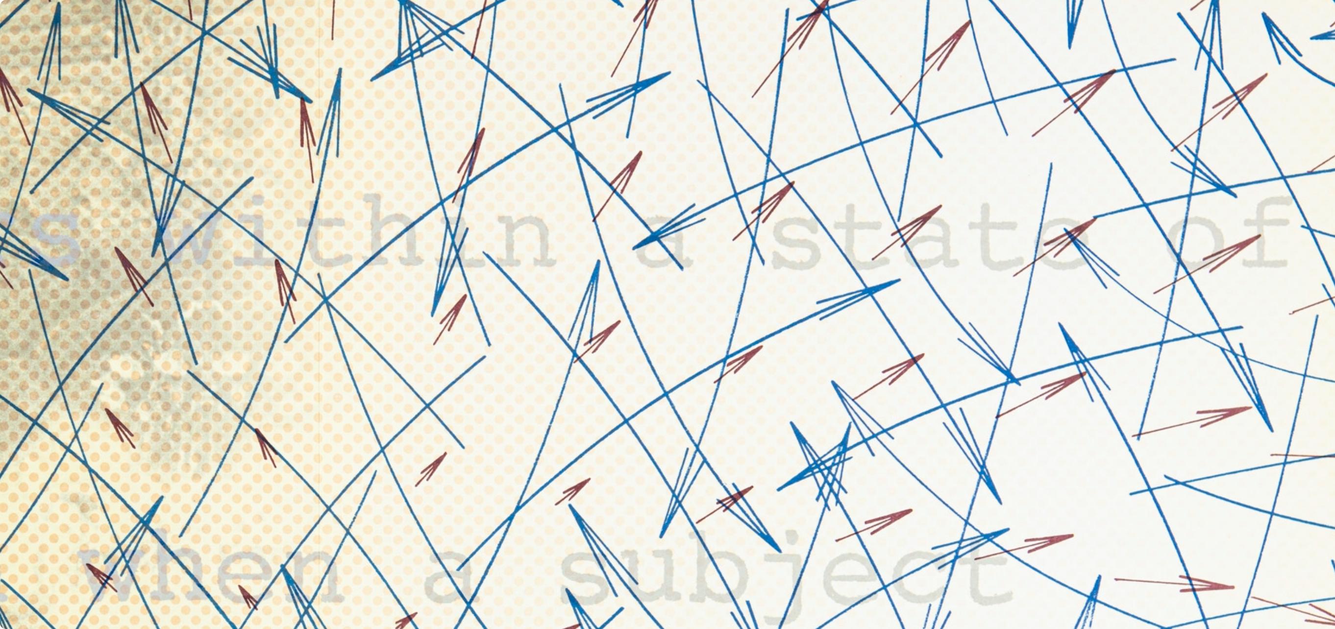 Arakawa 荒川 修作, Composizione, Derrière le miroir (dopo) - Landscape Print Beige di Shusaku Arakawa