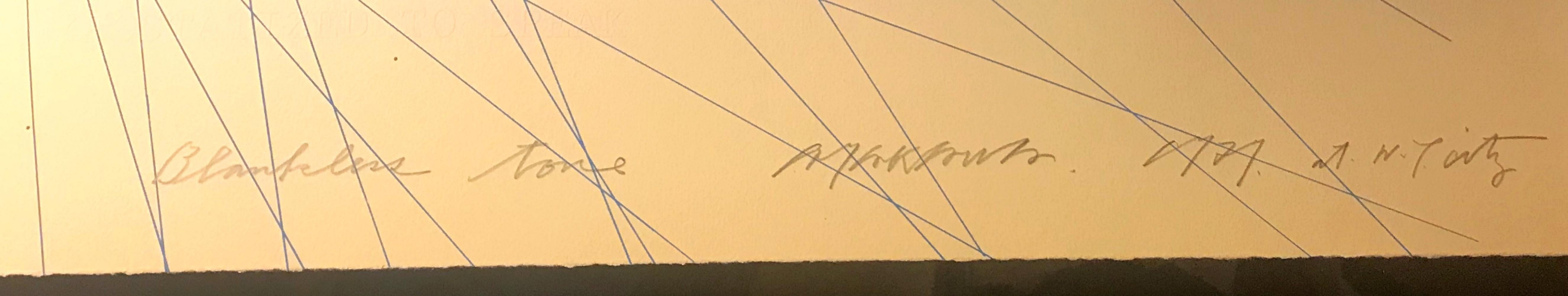 Blankless Tone, lithograph & silkscreen with embossing & folded corner. Signed/N For Sale 1