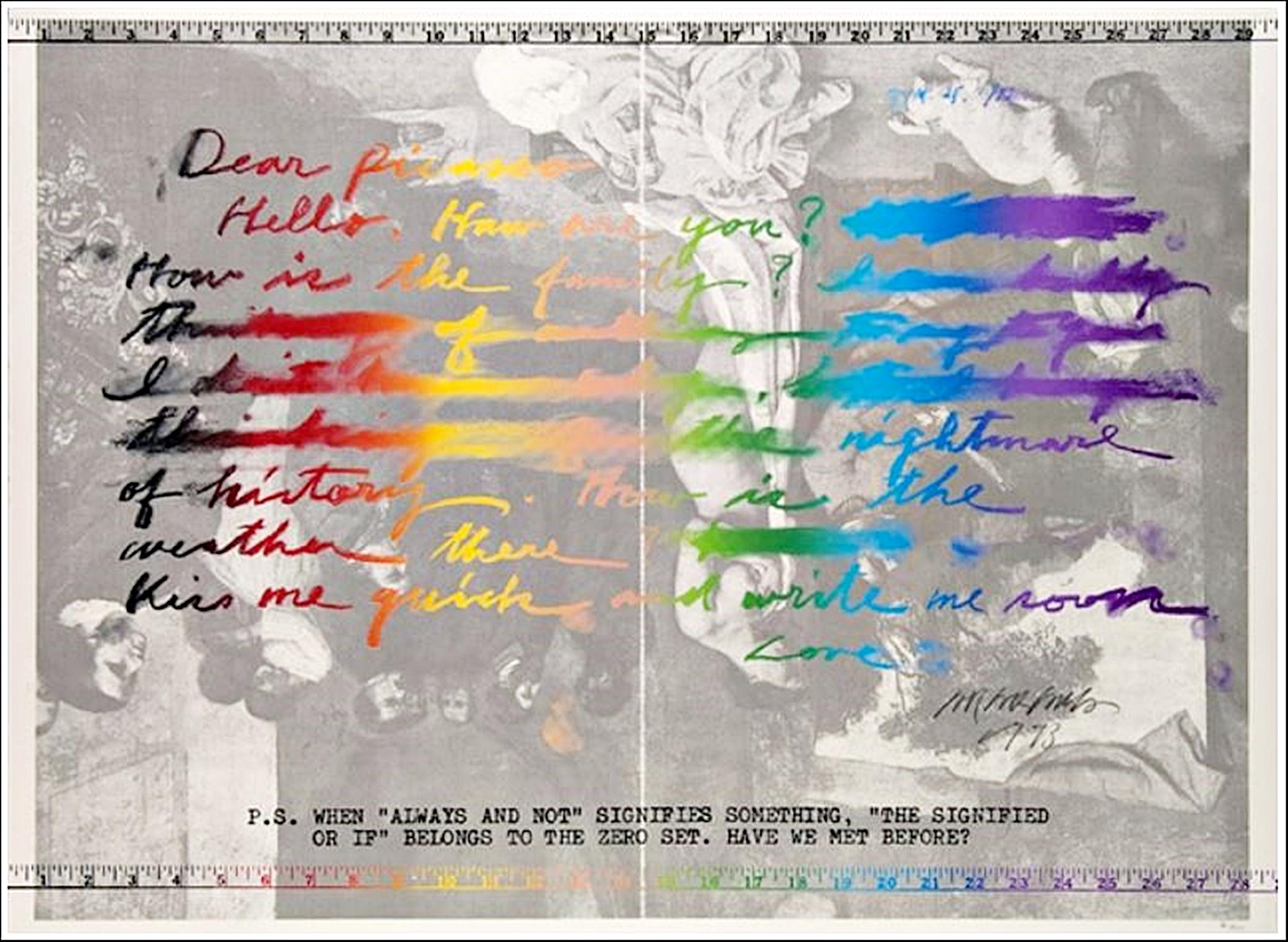 Querido Picasso, de la carpeta Homenaje a Pablo Picasso, Serigrafía, Firmado/N
