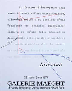 "Galerie Maeght, affiche offset de Shusaku Arakawa