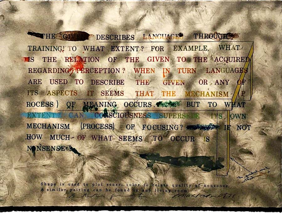"No!" Says the Signified" Silkscreen & Lithograph, Signed proof, Gagosian artist