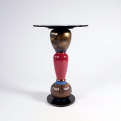 table d'appoint 'Shut Your Eyes':: Céramique et verre vintage:: pièce unique