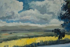 Shuting Yang Landschaft Original Öl auf Leinwand "Wasser fließt vorbei"