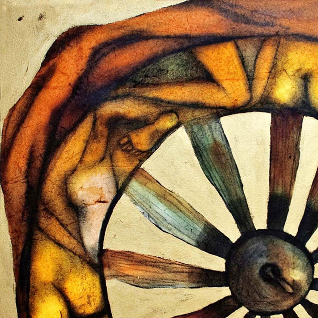 The Wheel, Acrylic on Canvas by Modern Artist 