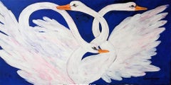 Wings 2021, Acrylic, Charcoal, Canvas by Modern Artist Shuvaprasanna "In Stock"