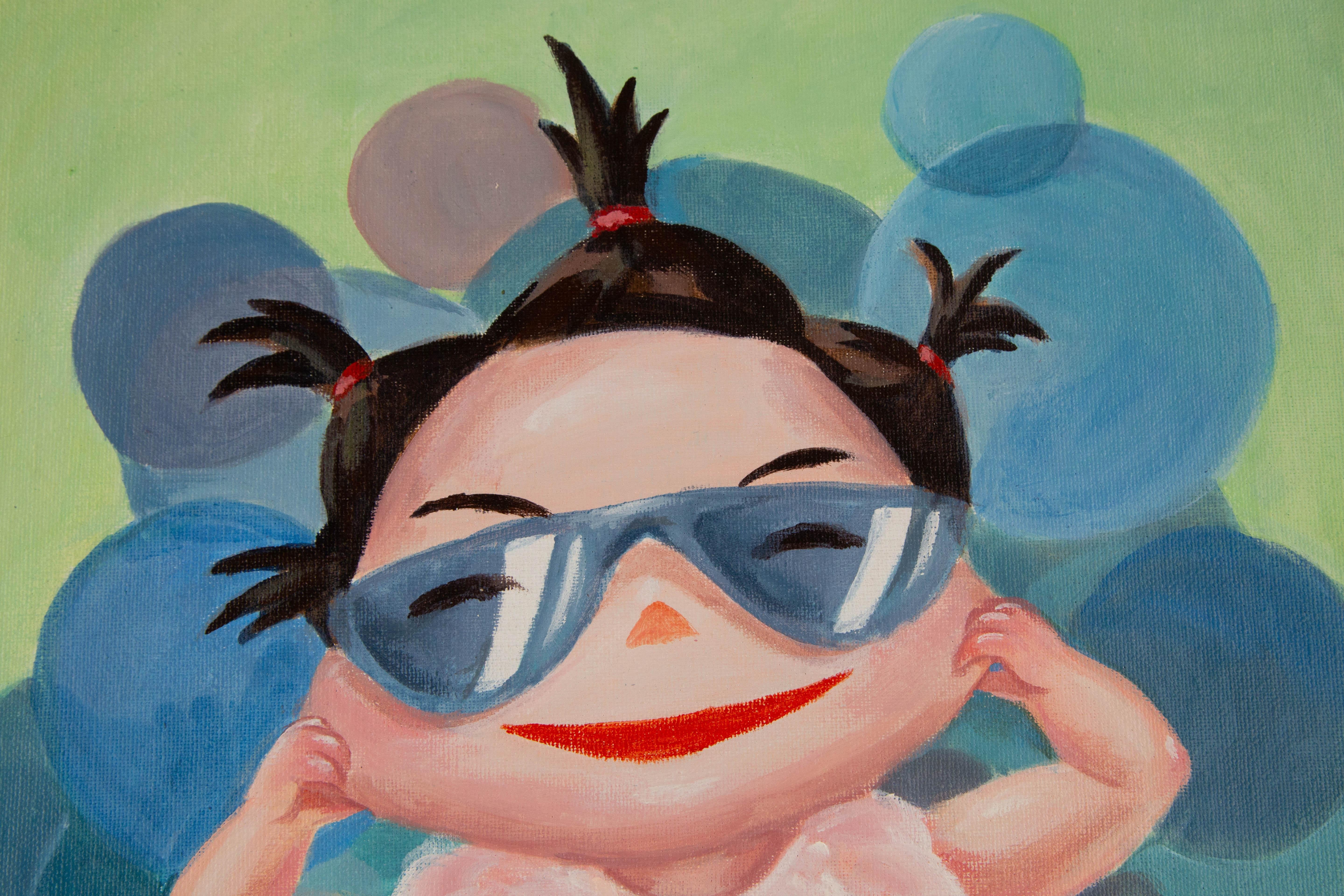 Olio originale contemporaneo su tela 