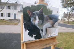 Cat - Who Are You, Oil Painting