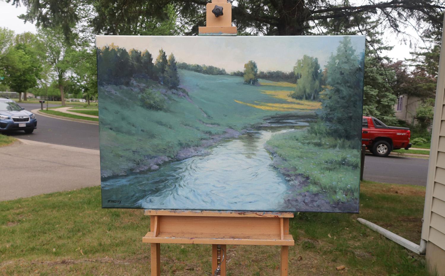 Green Valley, Ölgemälde (Realismus), Painting, von Shuxing Fan