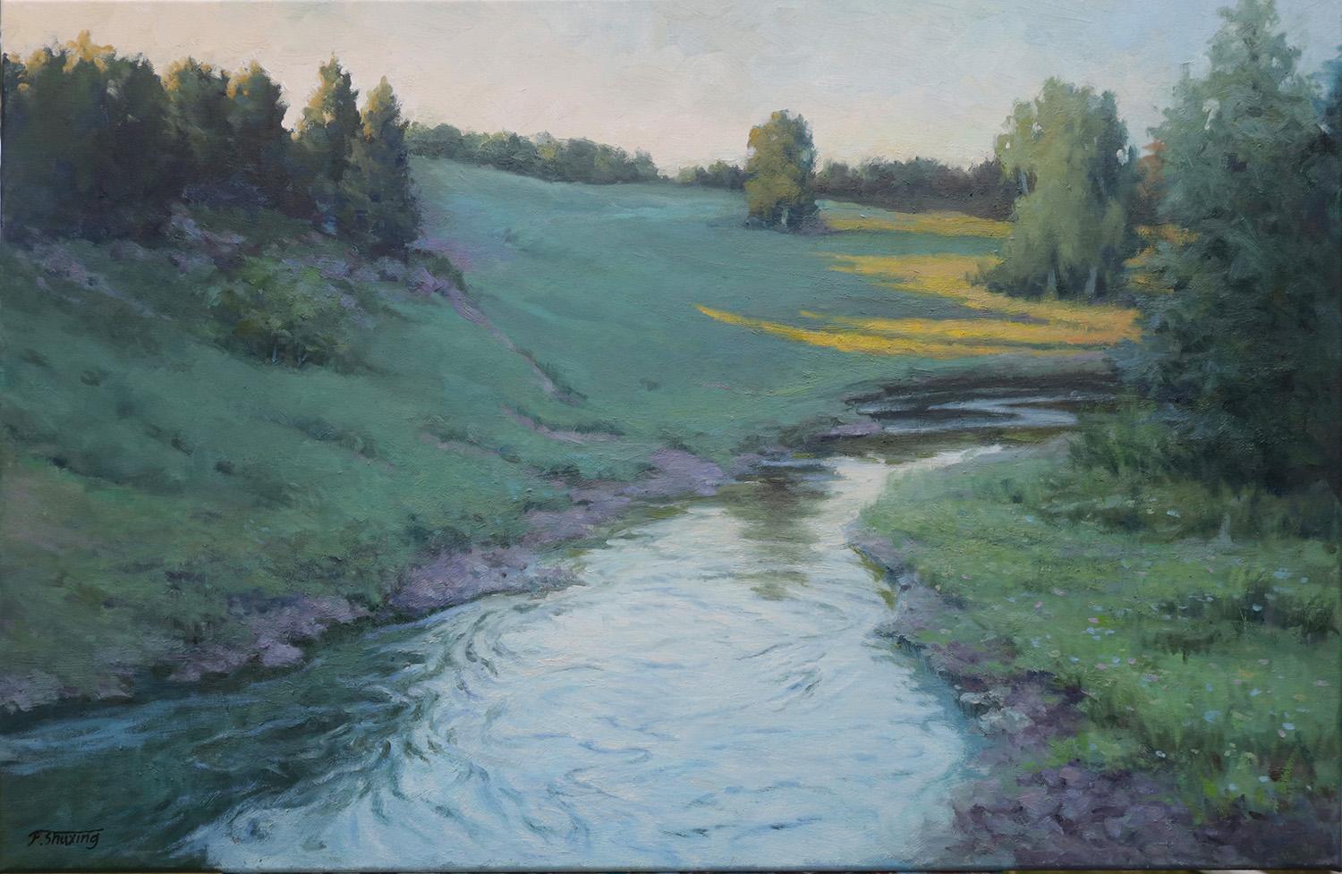 Green Valley, Pintura al óleo