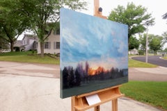 Park Sunset, Oil Painting