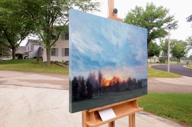 Shuxing Fan - Park Sunset, Oil Painting For Sale at 1stDibs  stanley  watercolor dusk, watercolor dusk stanley, stanley dusk watercolor