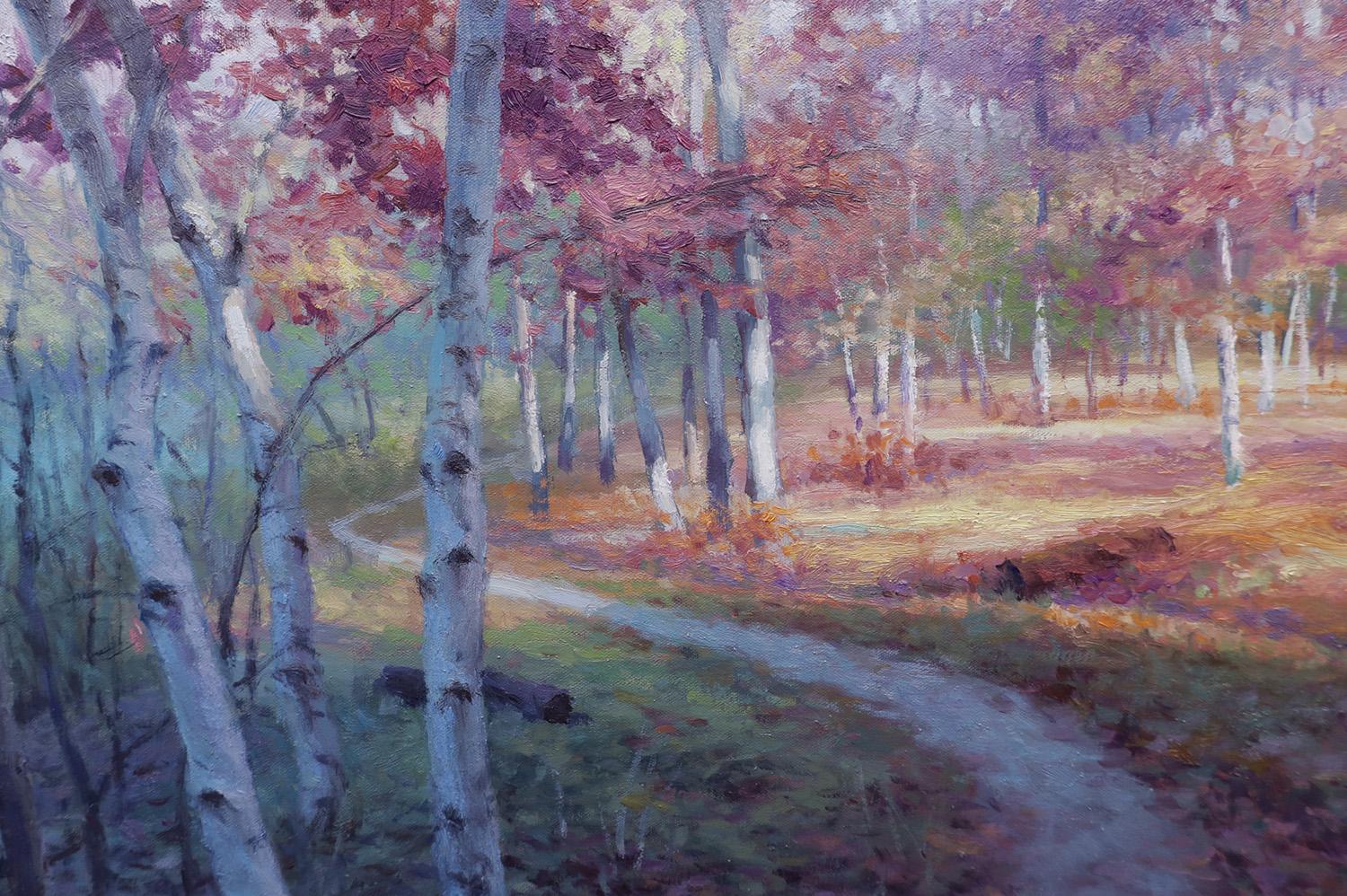 Maderas, Pintura al Óleo - Landscape Painting Gris de Shuxing Fan