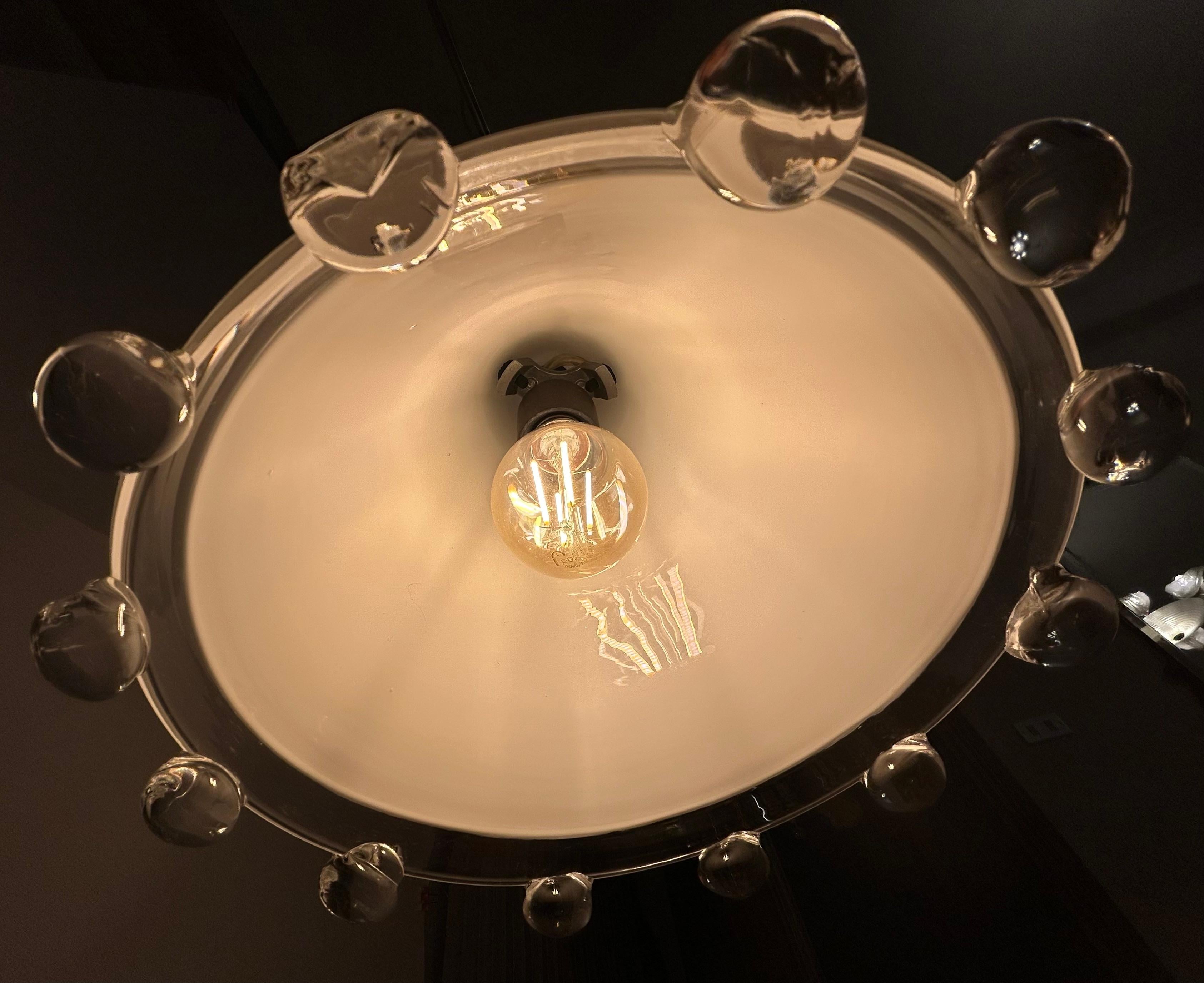 Fin du 20e siècle Shy Princess, Lovely Murano Pendant by Leucos, 1970's en vente