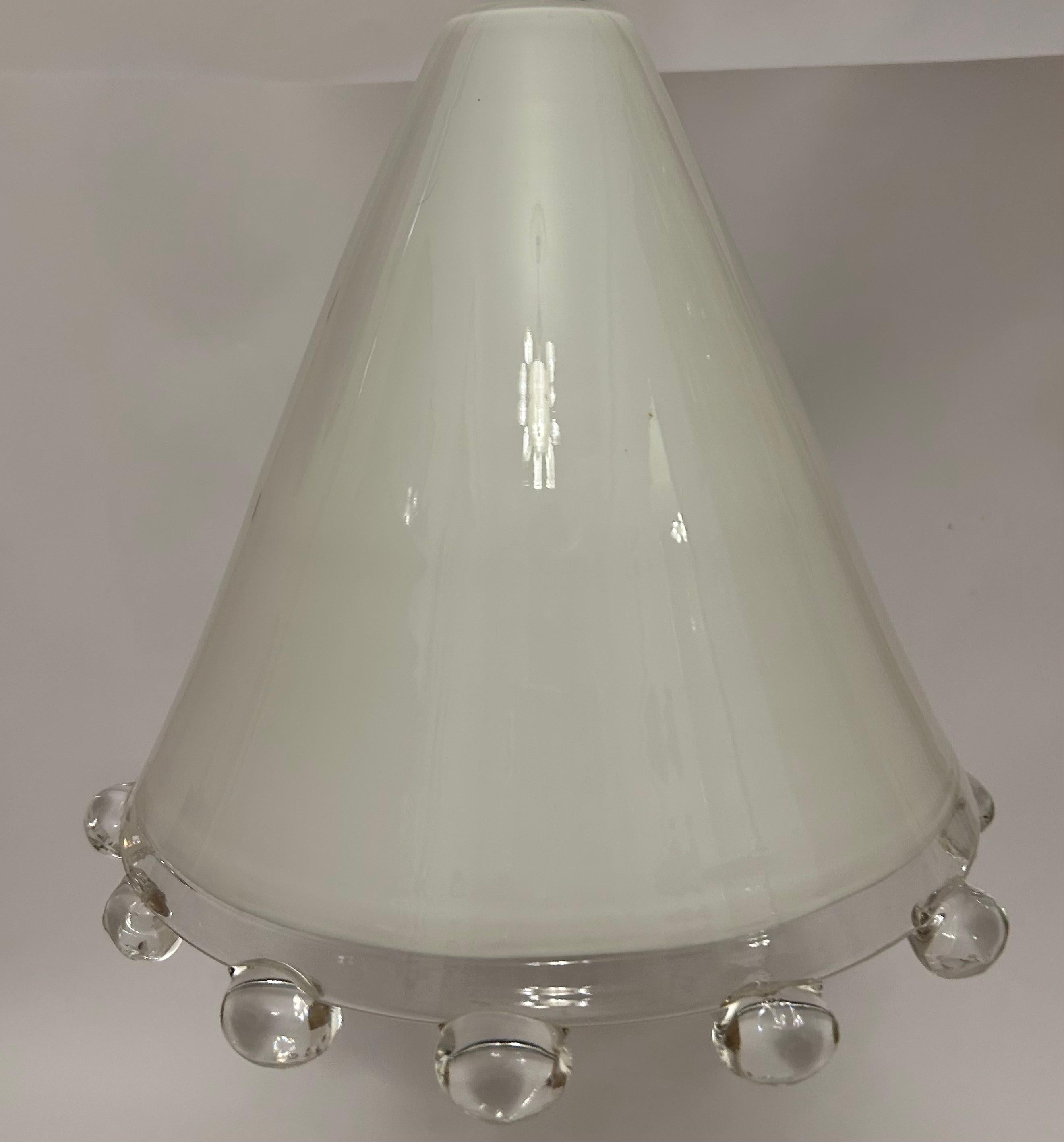 Métal Shy Princess, Lovely Murano Pendant by Leucos, 1970's en vente