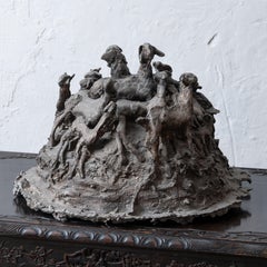 Shyam Lal - Herd of Goats Bronze Sculpture, c.1990