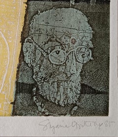 Untitled, Etching on Paper, by Modern Indian Artist Shyamal Dutta Ray "In Stock"
