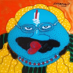 Bawa Biwi, Oil Reverse on Acrylic Sheet (Set of 2) by Contemporary "In Stock"