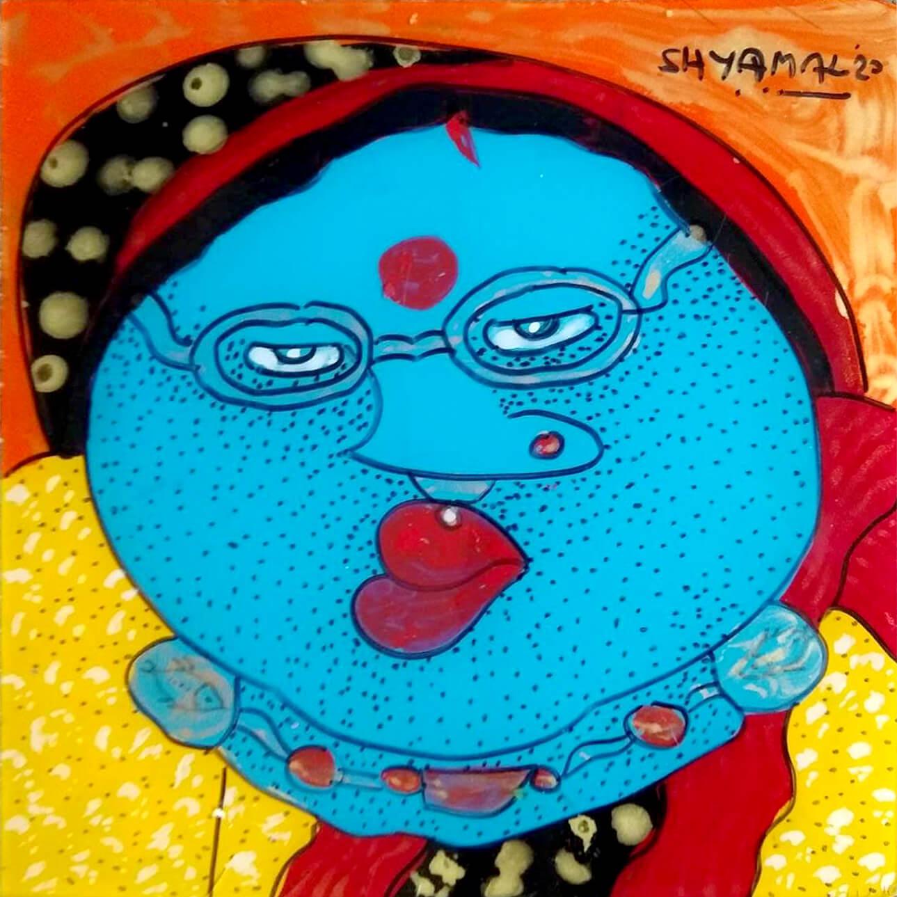 Biwi, Olio rovesciato su lastra acrilica (Set di 2) di Artista contemporaneo 