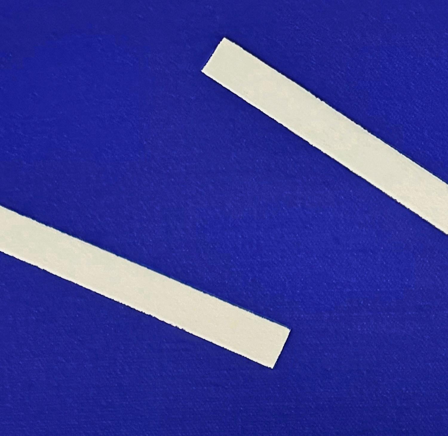 Navigazione, pittura ad olio astratta - Abstract Painting Viola di Shyun Song