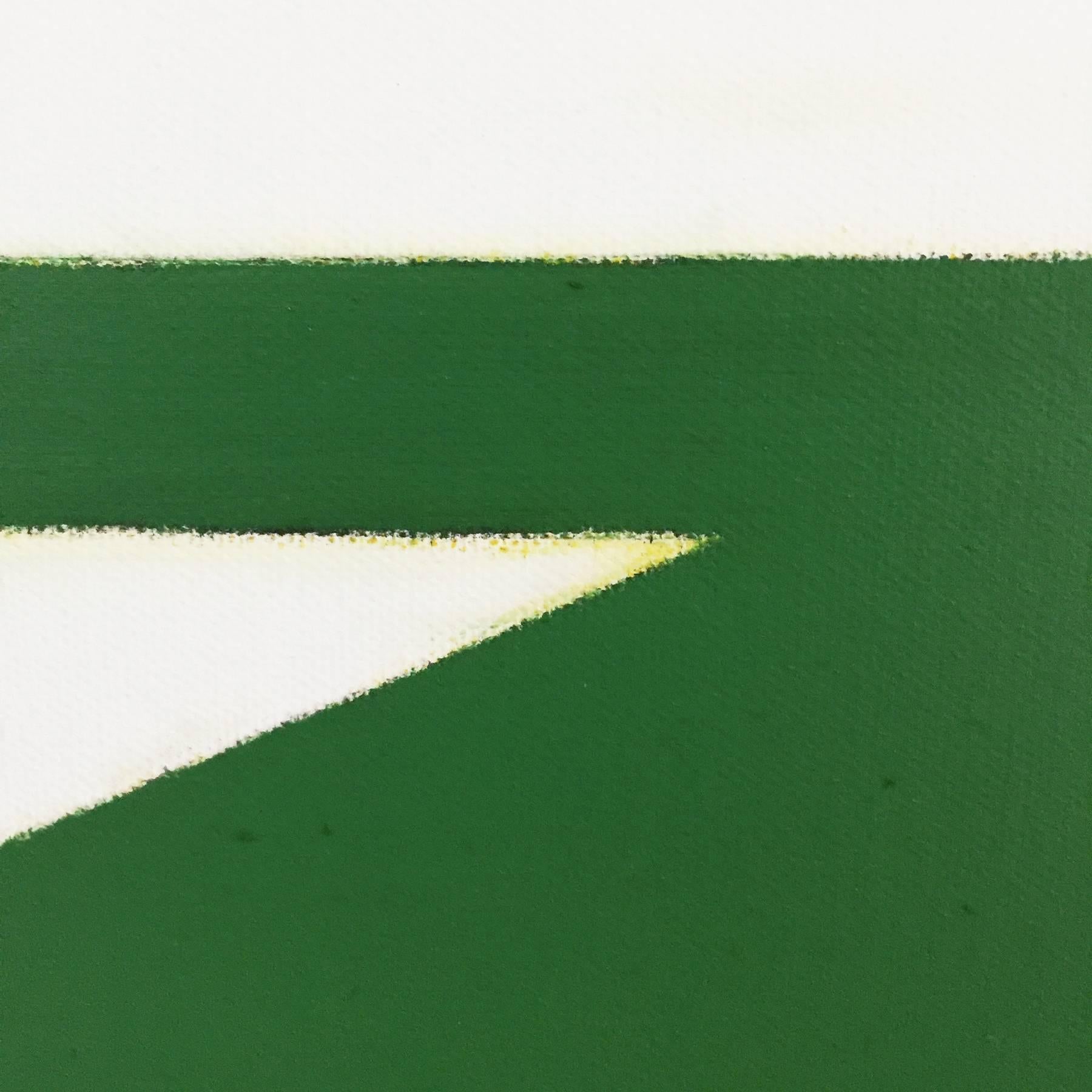 Rigidity - Green Abstract Painting by Shyun Song