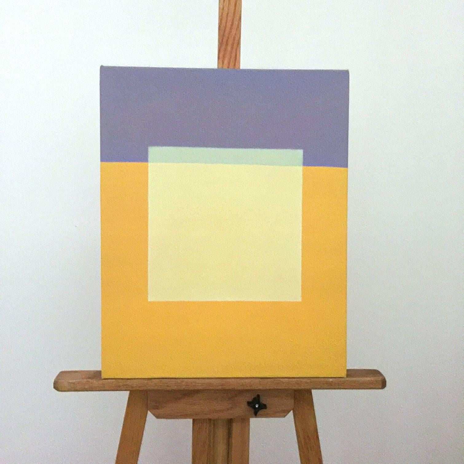 Abstraktes Ölgemälde „Serenity“ (Gelb), Abstract Painting, von Shyun Song