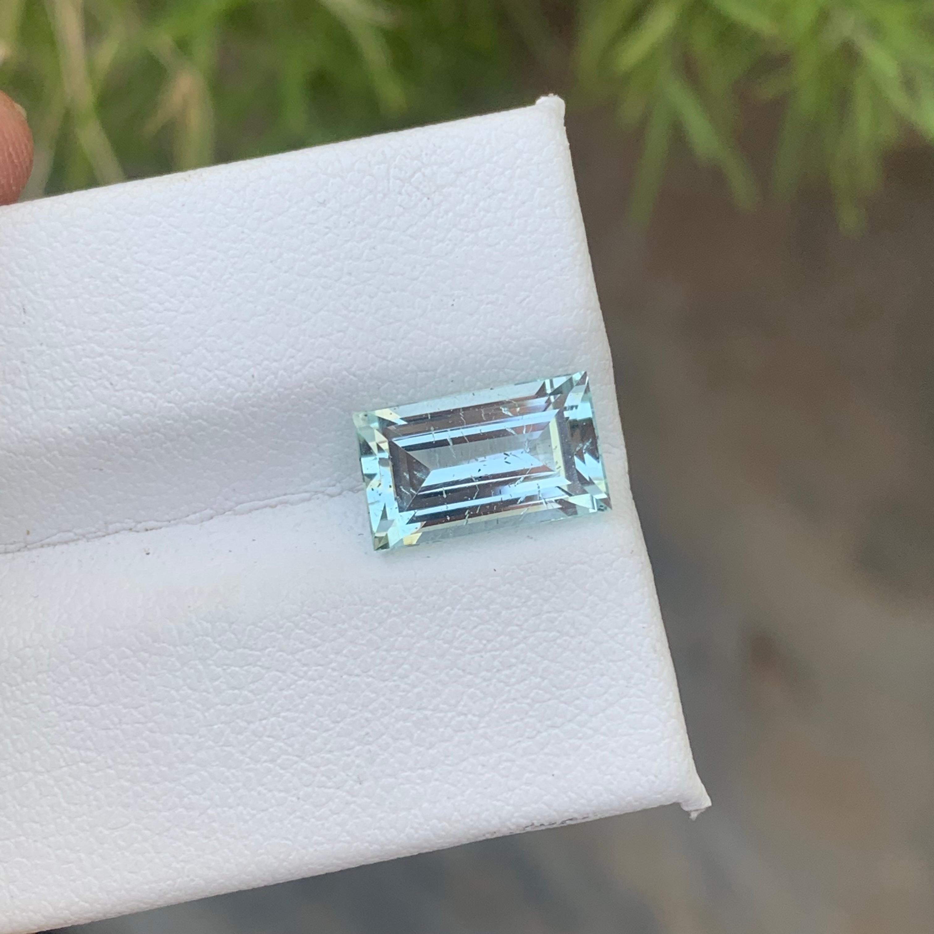 Faceted Aquamarine
Weight: 3 Carats
Dimension: 11.2x6.6x5.3 Mm
Origin: Shigar Valley Pakistan
Color: Seafoam / Light Blue
Birth Month: March
Shape: Baguette
Facet: Baguette
Treatment: Non
Certificate: On Demand
Some basic benefits of wearing