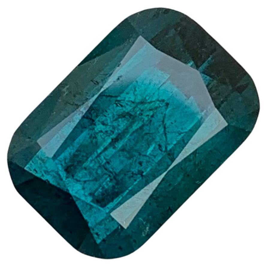 SI Clarity 7.90 Carats Natural Loose Blue Indicolite Tourmaline Long Cushion