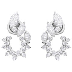SI Chiarezza HI Colore 2,48Ct Orecchini con diamante per matrimonio in oro bianco 14 carati