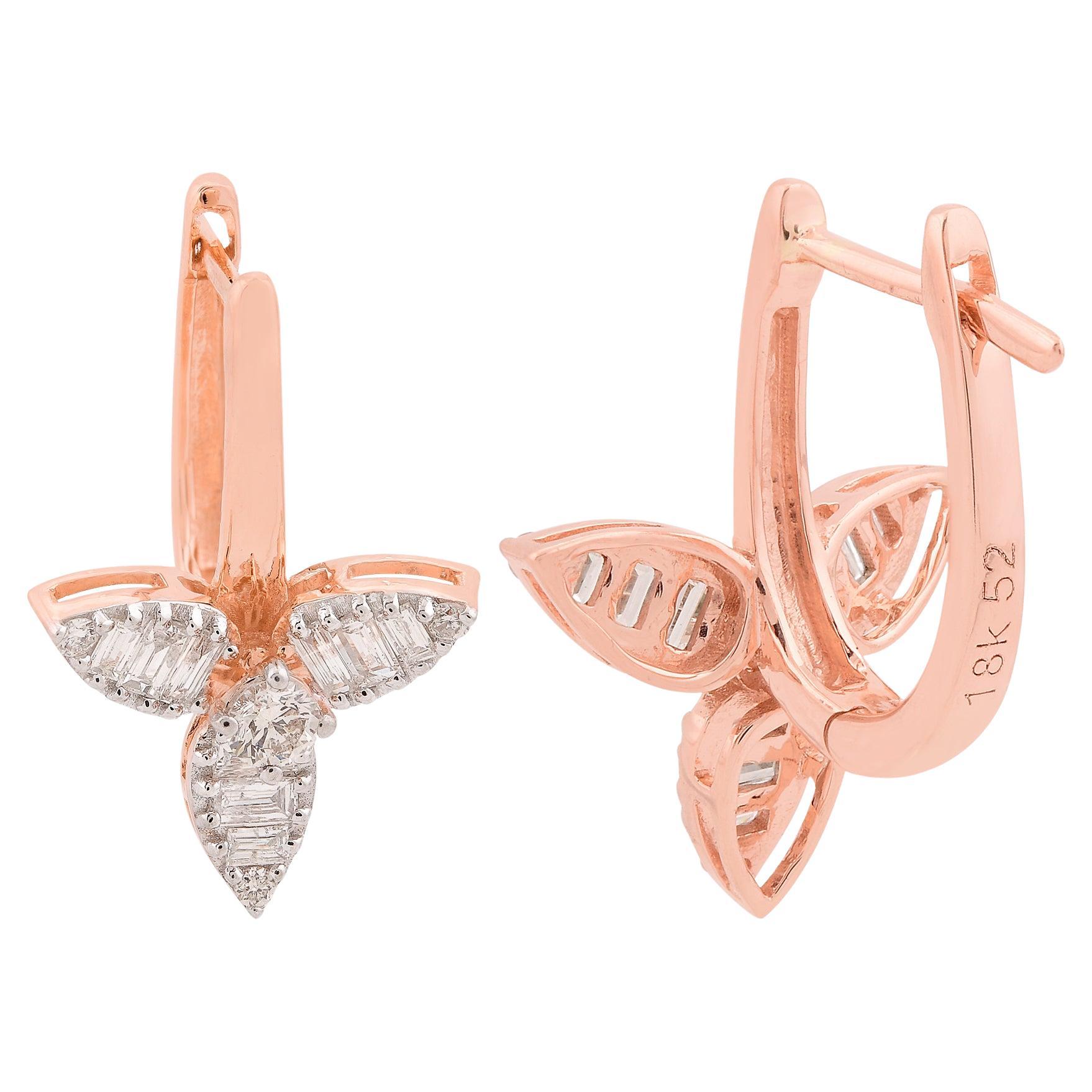 Item Code :- SEE-11755A
Gross Weight :- 4.41 grams
Solid 18k Rose Gold Weight :- 4.26 grams
Natural Diamond Weight :- 0.73 carat ( AVERAGE DIAMOND CLARITY SI1-SI2 & COLOR H-I )
Earrings Size :- 20 mm approx.

✦ Sizing
.....................
We can