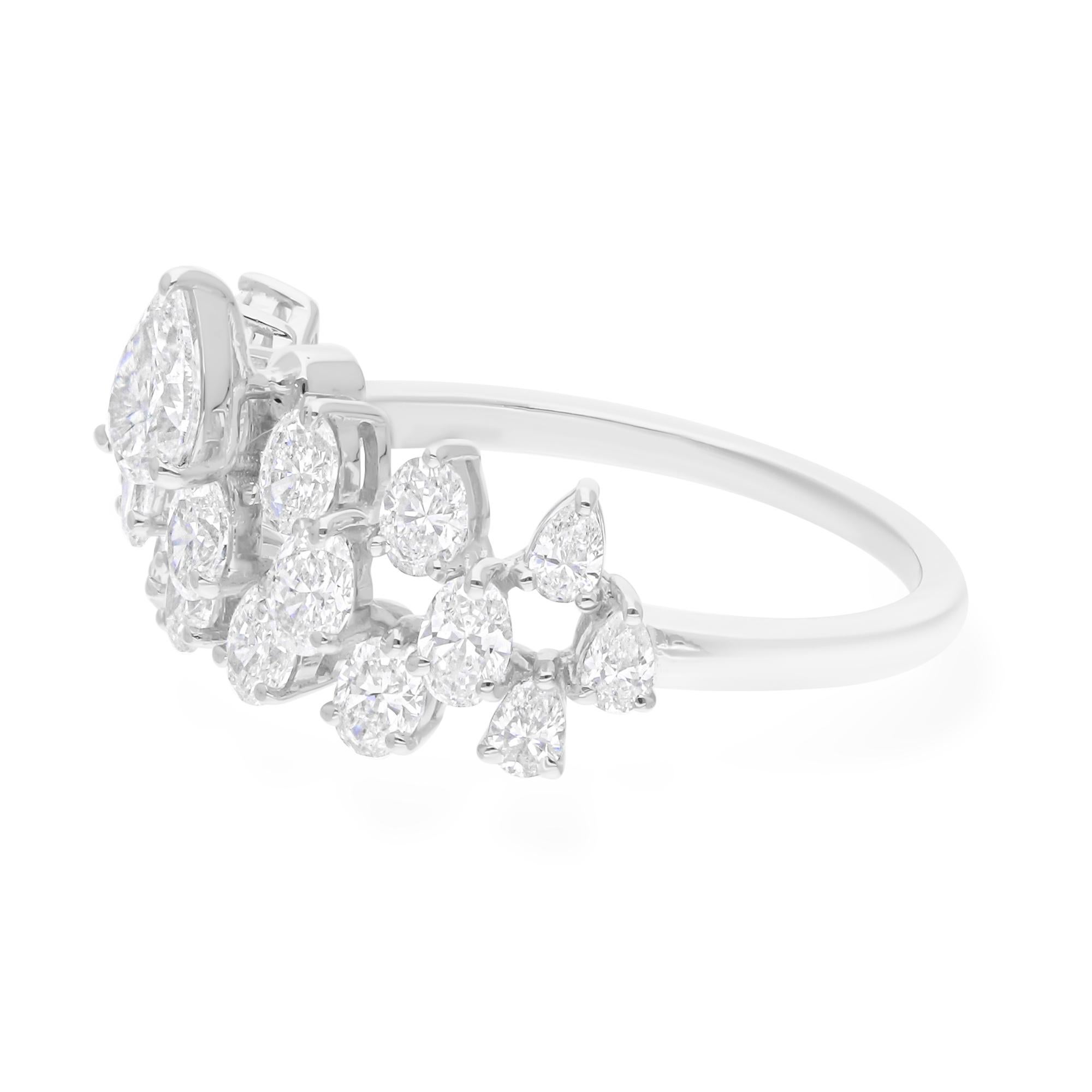in vendita:  SI Clarity HI Color Anello di diamanti in oro bianco 14k Tutte le tariffe sono pagate Gioielli di pregio 6
