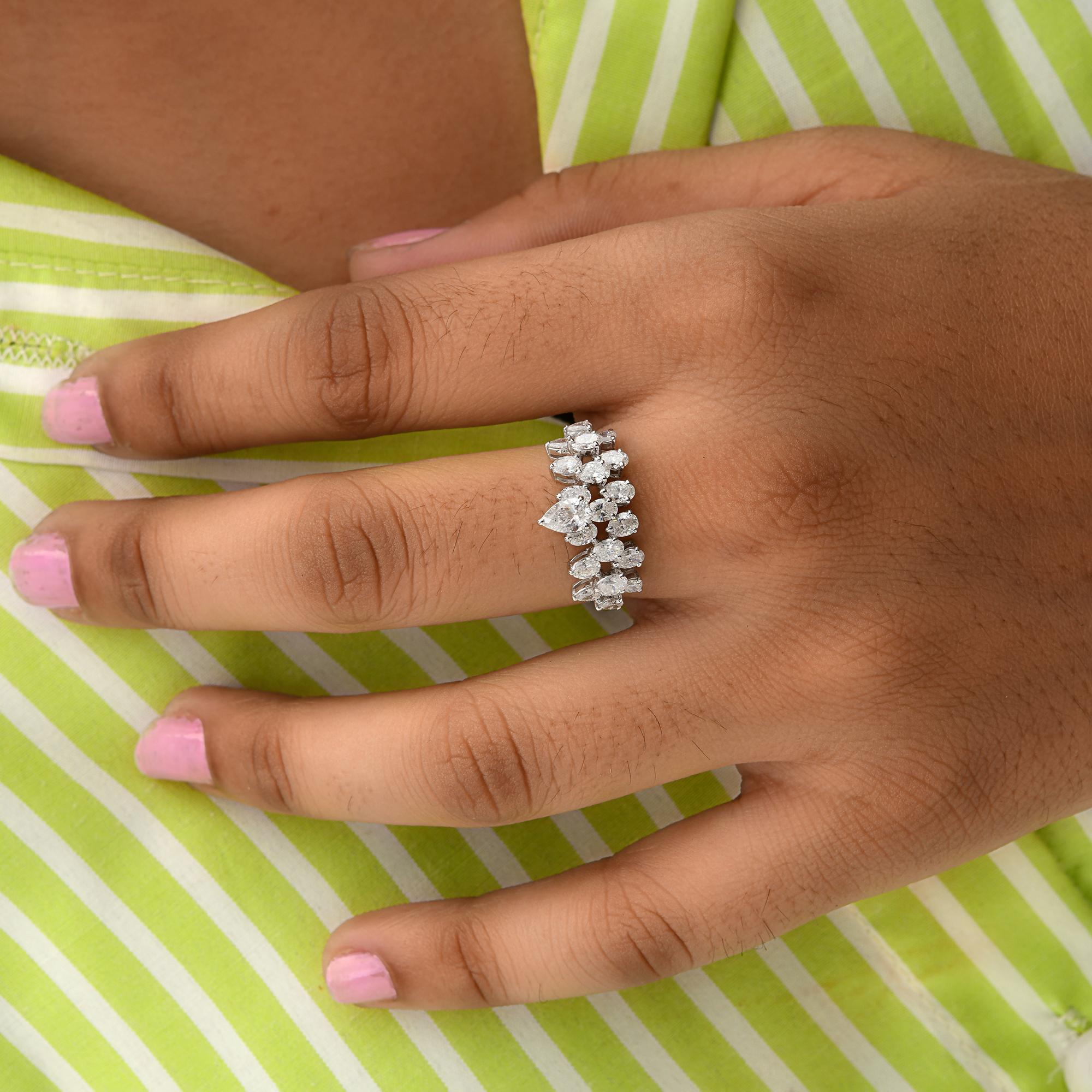 in vendita:  SI Clarity HI Color Anello di diamanti in oro bianco 18k Tutte le tariffe sono pagate Gioielli di pregio 2