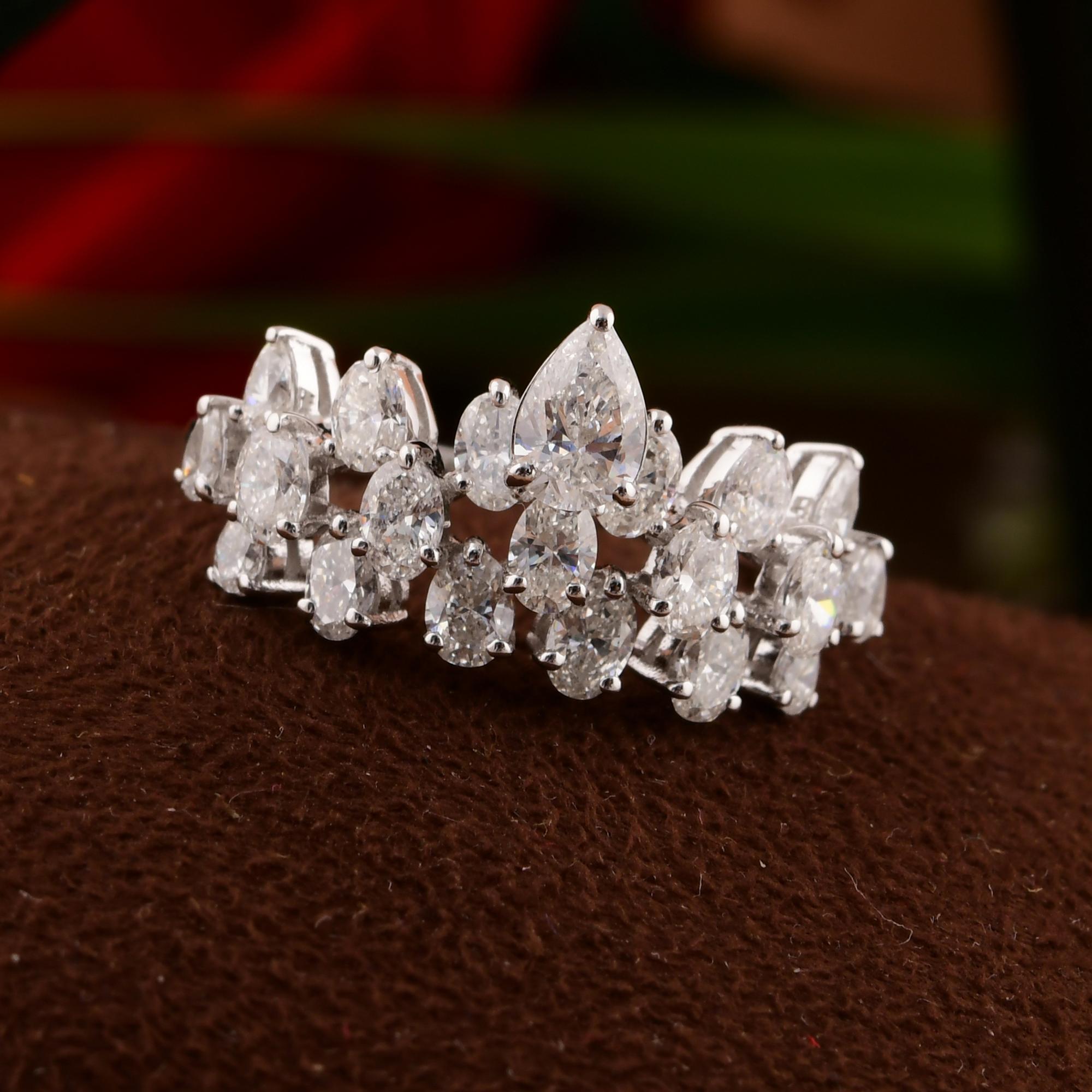 in vendita:  SI Clarity HI Color Anello di diamanti in oro bianco 18k Tutte le tariffe sono pagate Gioielli di pregio 4