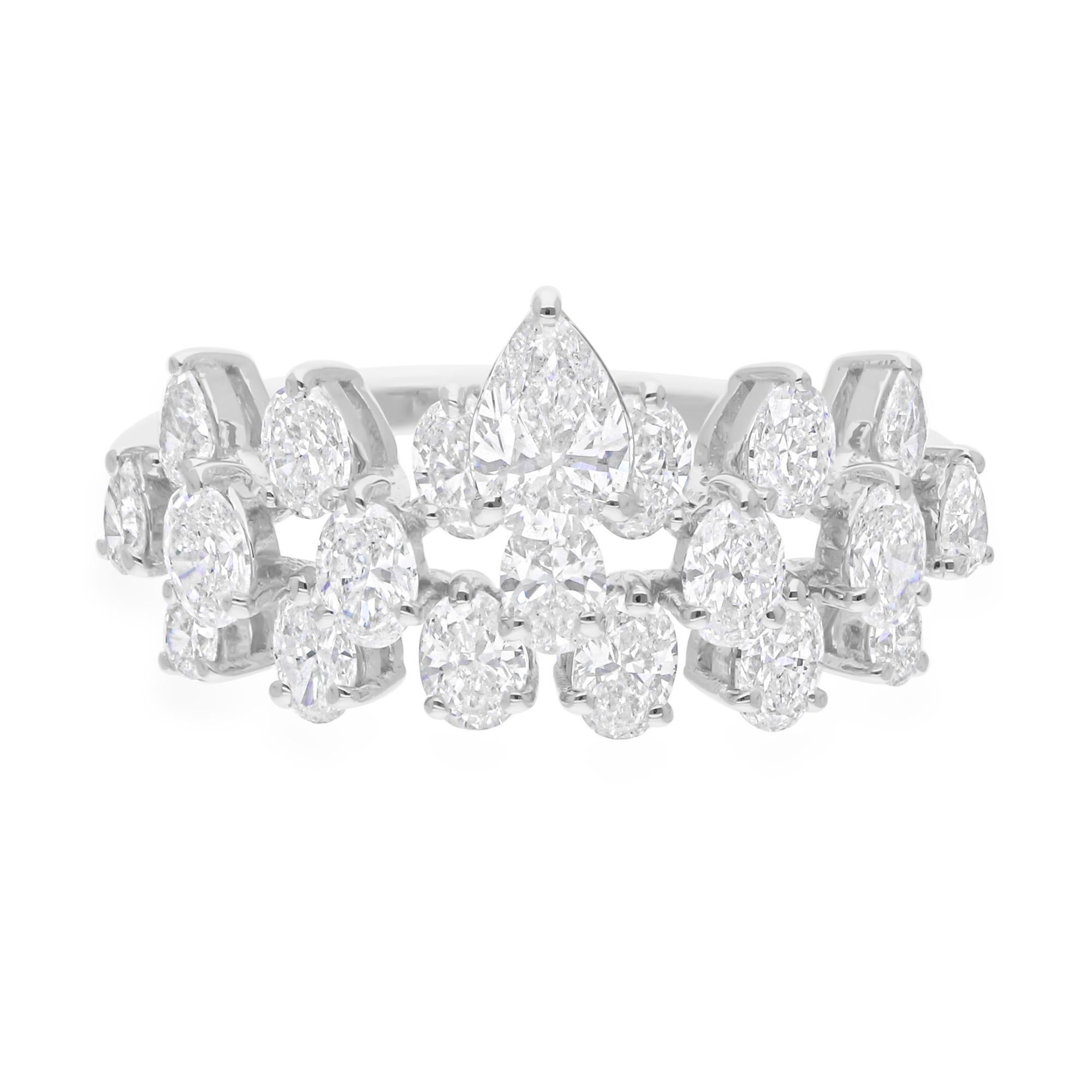 in vendita:  SI Clarity HI Color Anello di diamanti in oro bianco 18k Tutte le tariffe sono pagate Gioielli di pregio 5